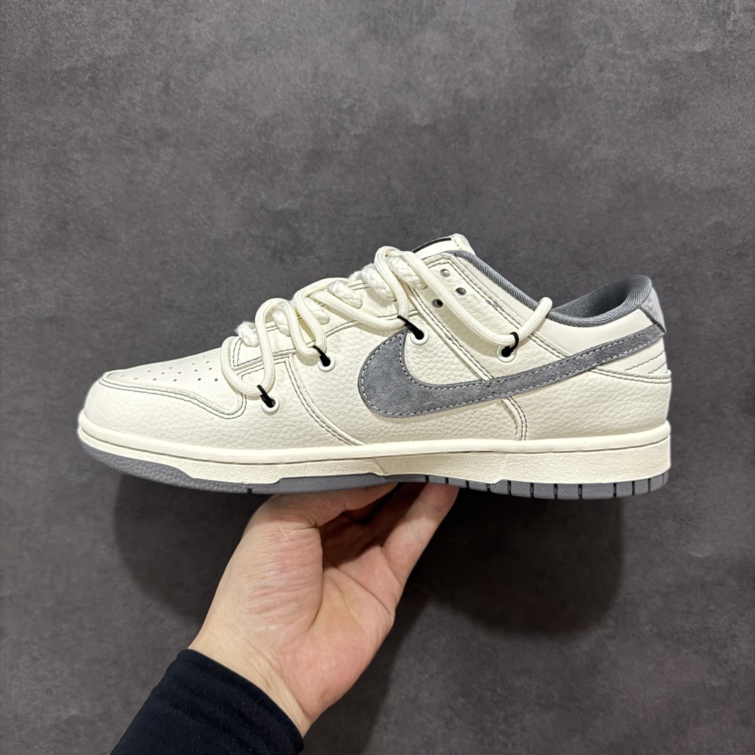 图片[2]-【定制版】Nike SB Dunk Low Sup系列 绑带米白灰勾 周年高端定制 低帮休闲板鞋 YX5066-281  #定制鞋盒 大厂纯原品质出货 超高清洁度 皮料切割干净无任何毛边 细节完美   尺码：36 36.5 37.5 38 36.5 39 40 40.5 41 42 42.5 43 44 44.5 45-选品中心