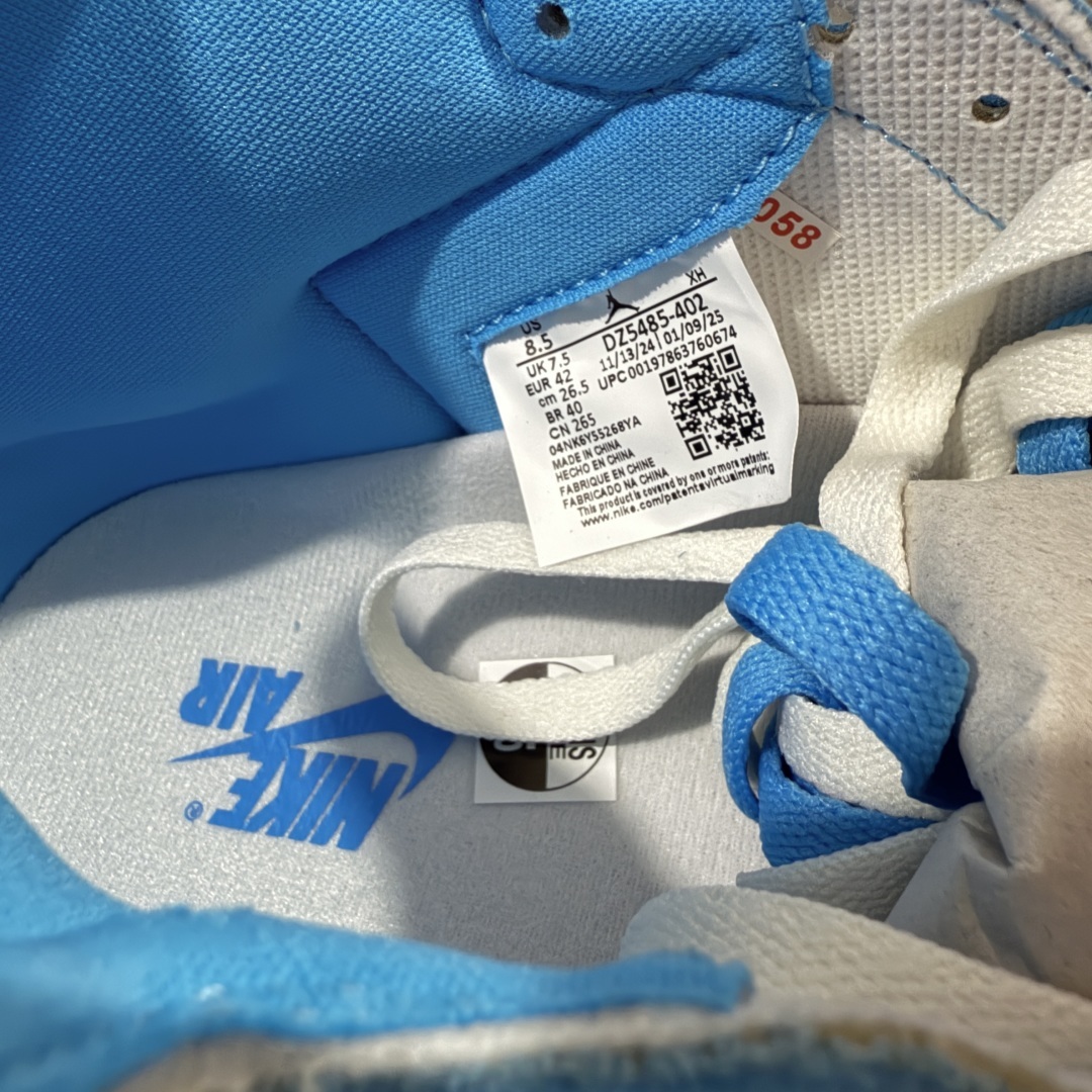 【纯原】Air Jordan 1 High UNC Reimagined AJ1 乔1做旧北卡蓝复