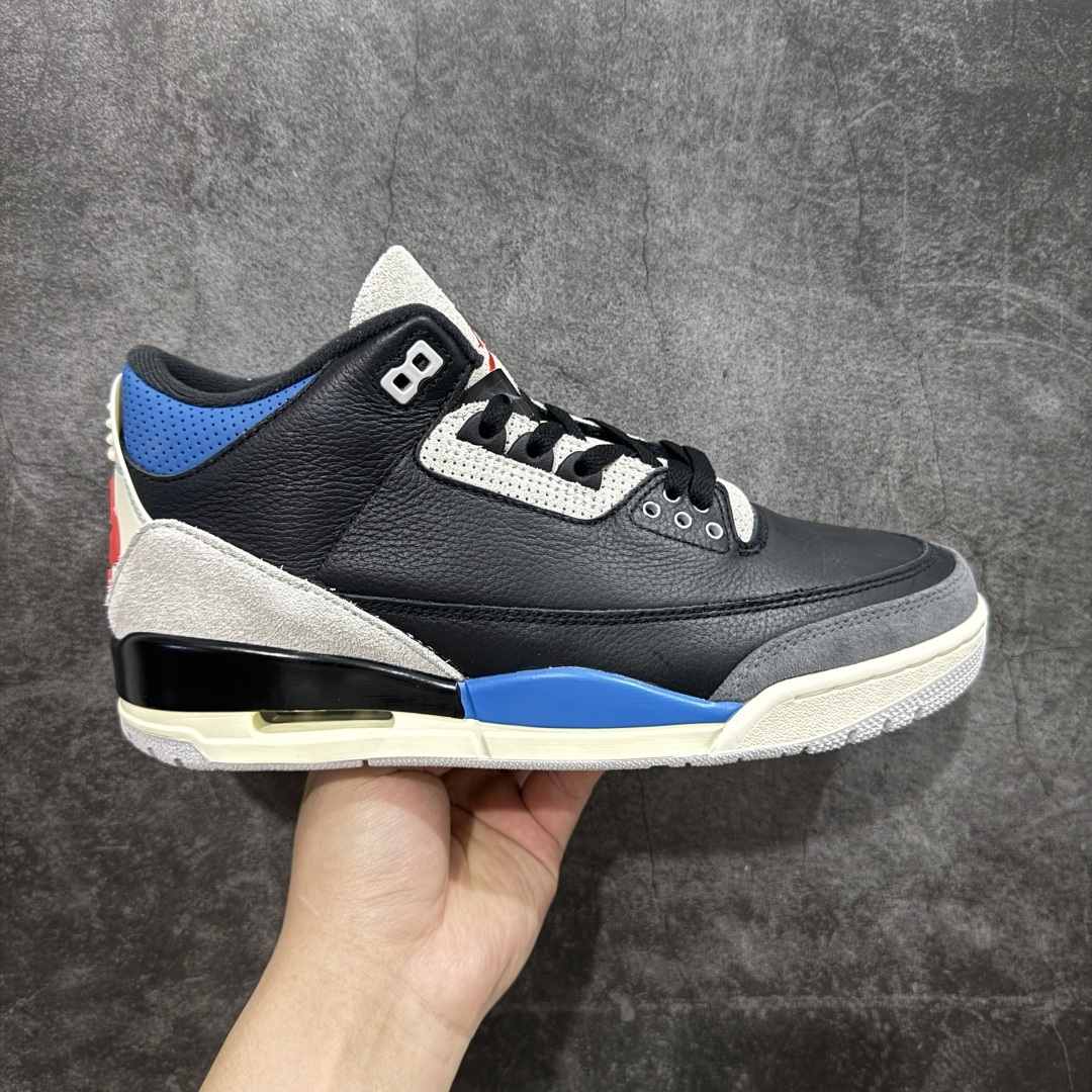 【纯原】Air Jordan AJ3 Retro''Rare Air AJ3 乔3小反勾 黑灰蓝
