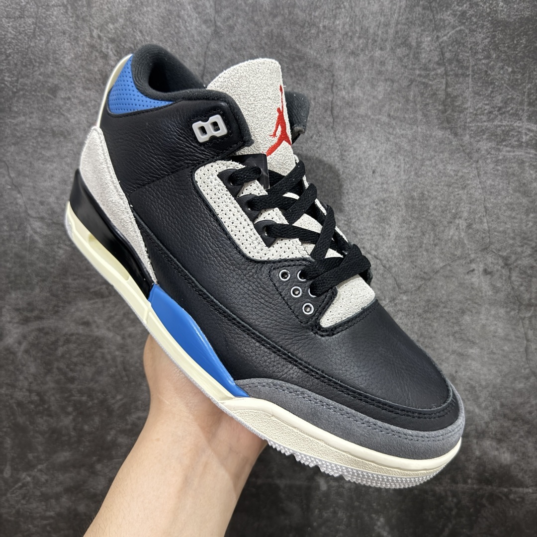 【纯原】Air Jordan AJ3 Retro''Rare Air AJ3 乔3小反勾 黑灰蓝