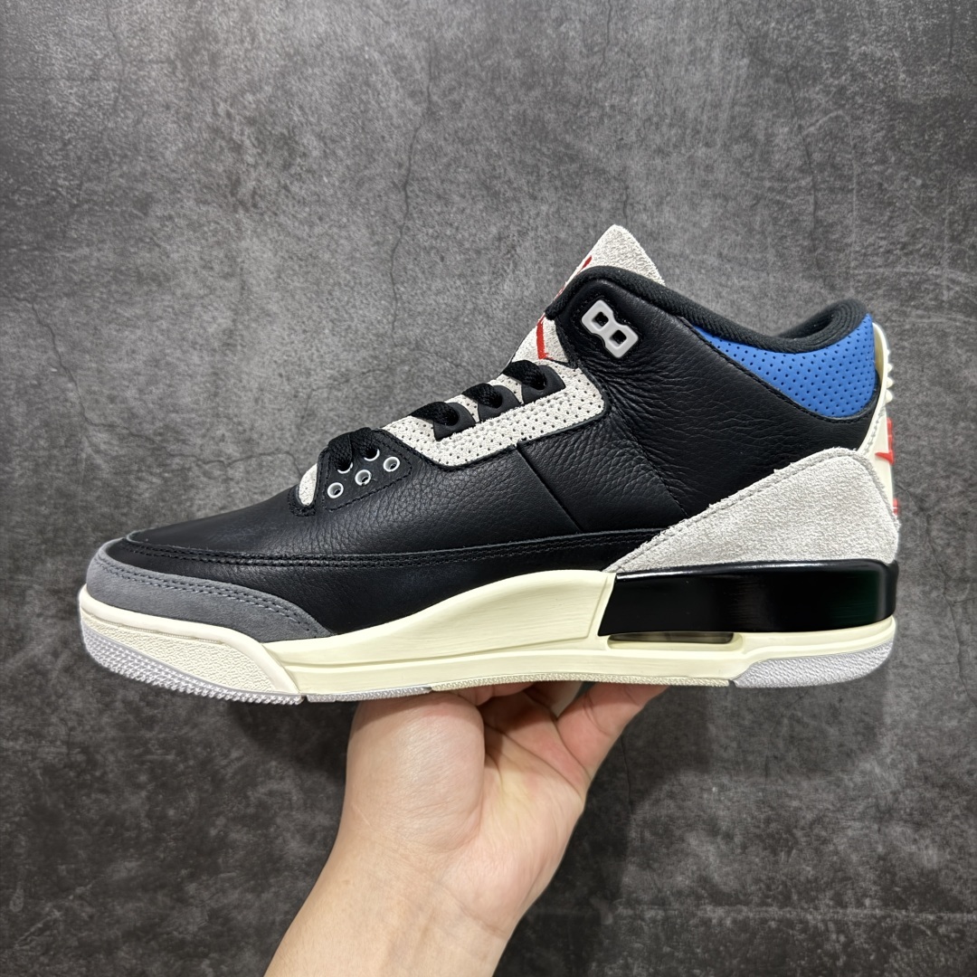 【纯原】Air Jordan AJ3 Retro''Rare Air AJ3 乔3小反勾 黑灰蓝
