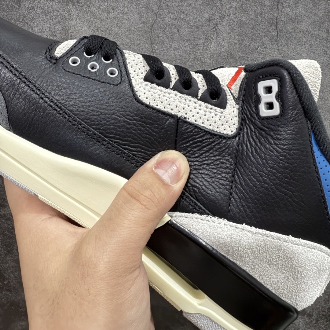【纯原】Air Jordan AJ3 Retro''Rare Air AJ3 乔3小反勾 黑灰蓝