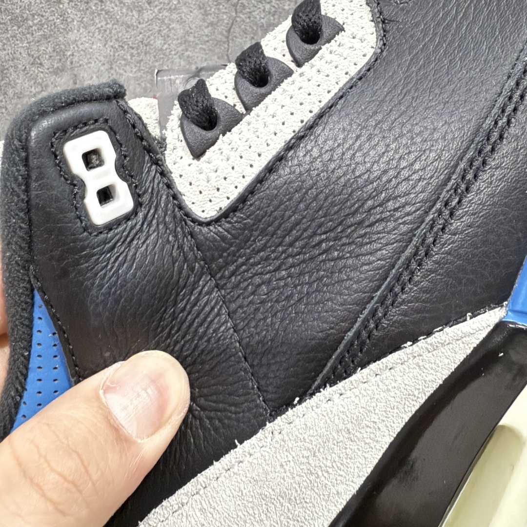 【纯原】Air Jordan AJ3 Retro''Rare Air AJ3 乔3小反勾 黑灰蓝
