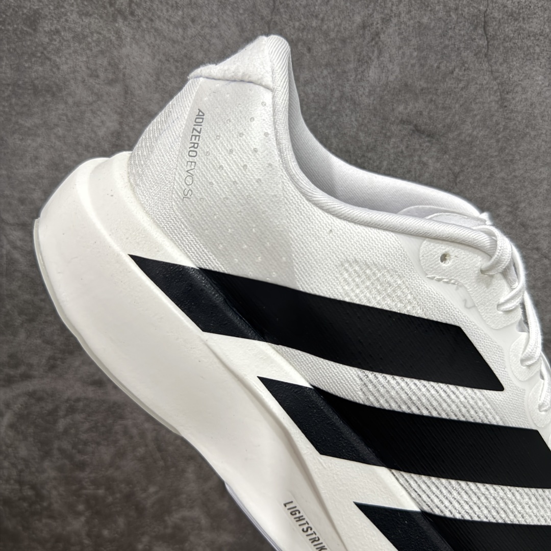 260 PK版AD Adizero Evo SL M 白黑零度系列马拉松轻量竞速运动跑鞋 JH6206