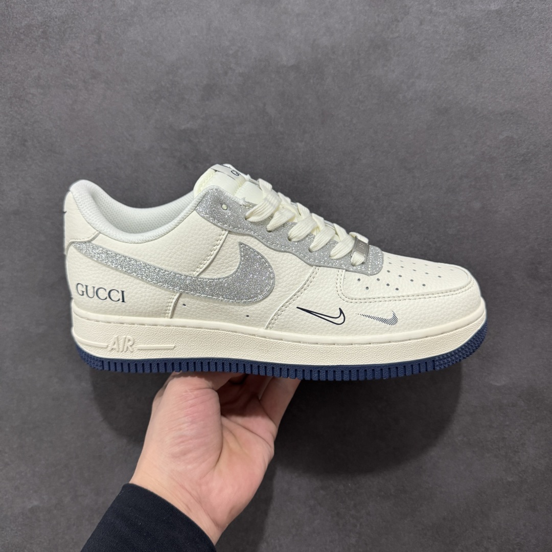 【定制版】Nike Air Force 1\'07 Low 古驰联名 亮银勾 空军一号低帮休闲板鞋 XS1958-546  #原楦头原纸板 原装鞋盒 定制五金配件 内置全掌气垫 原厂鞋底  尺码：36 36.5 37.5 38 38.5 39 40 40.5 41 42 42.5 43 44 44.5 45-选品中心