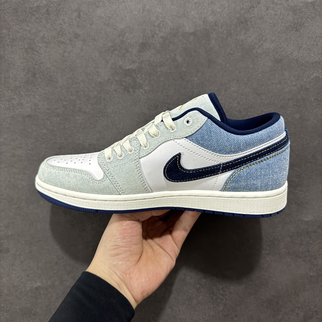 图片[2]-【小dt版本】Air Jordan AJ1 Low 低帮 白蓝牛仔 IH0648-141 全新流水线出品 DT版本唯一平替选择 市场第二梯队最强版 全部原鞋开发 原楦原纸板开发 全鞋电脑针车 原厂内置全掌气垫 原盒内在原标 唯一Zp原版鞋带绑法 免检产品 全新2022版型 全头层皮料 完美零毛边处理 原厂配置全掌气垫 价格定位良心 尺码：36 36.5 37.5 38 38.5 39 40 40.5 41 42 42.5 43 44 44.5 45 46-选品中心