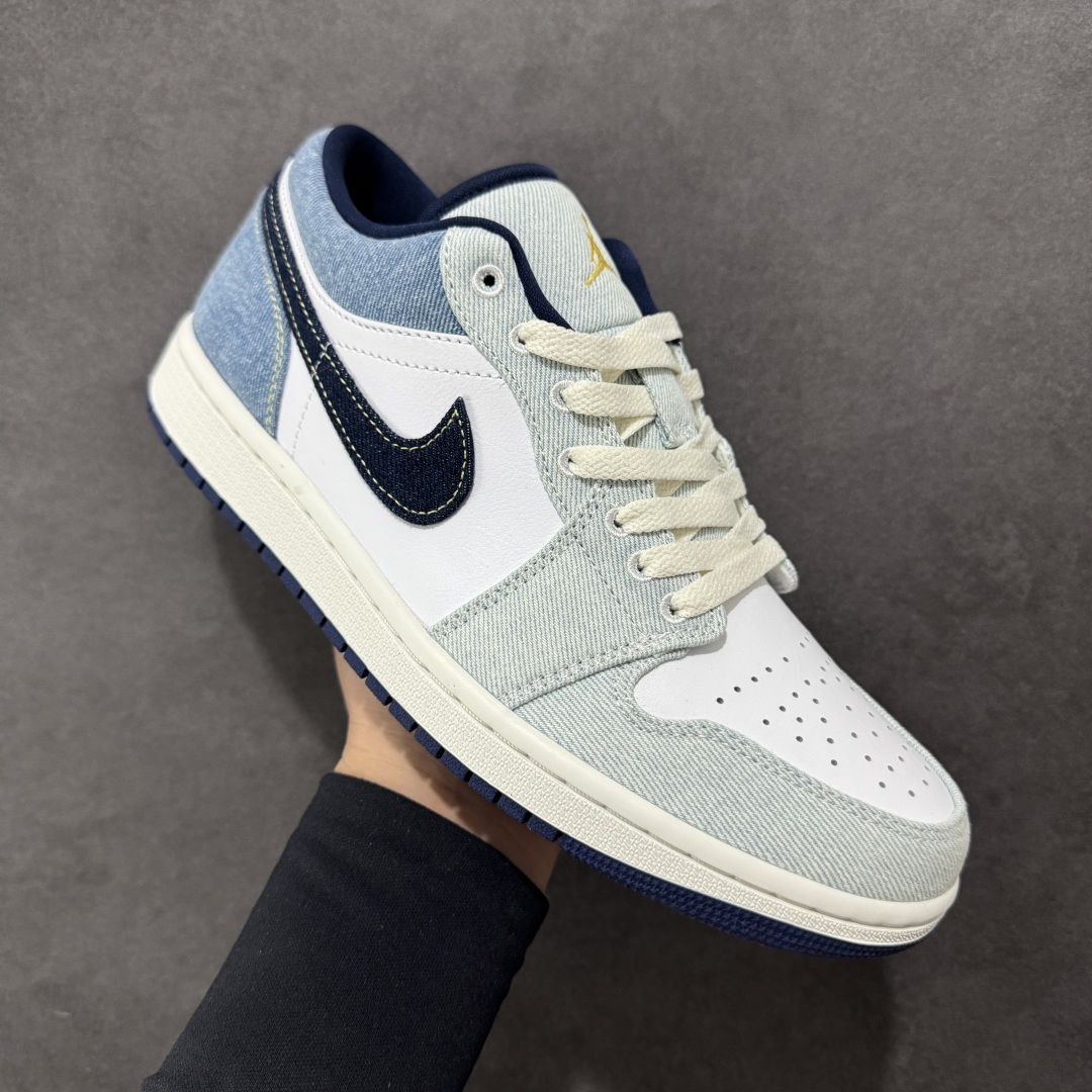 图片[3]-【小dt版本】Air Jordan AJ1 Low 低帮 白蓝牛仔 IH0648-141 全新流水线出品 DT版本唯一平替选择 市场第二梯队最强版 全部原鞋开发 原楦原纸板开发 全鞋电脑针车 原厂内置全掌气垫 原盒内在原标 唯一Zp原版鞋带绑法 免检产品 全新2022版型 全头层皮料 完美零毛边处理 原厂配置全掌气垫 价格定位良心 尺码：36 36.5 37.5 38 38.5 39 40 40.5 41 42 42.5 43 44 44.5 45 46-选品中心