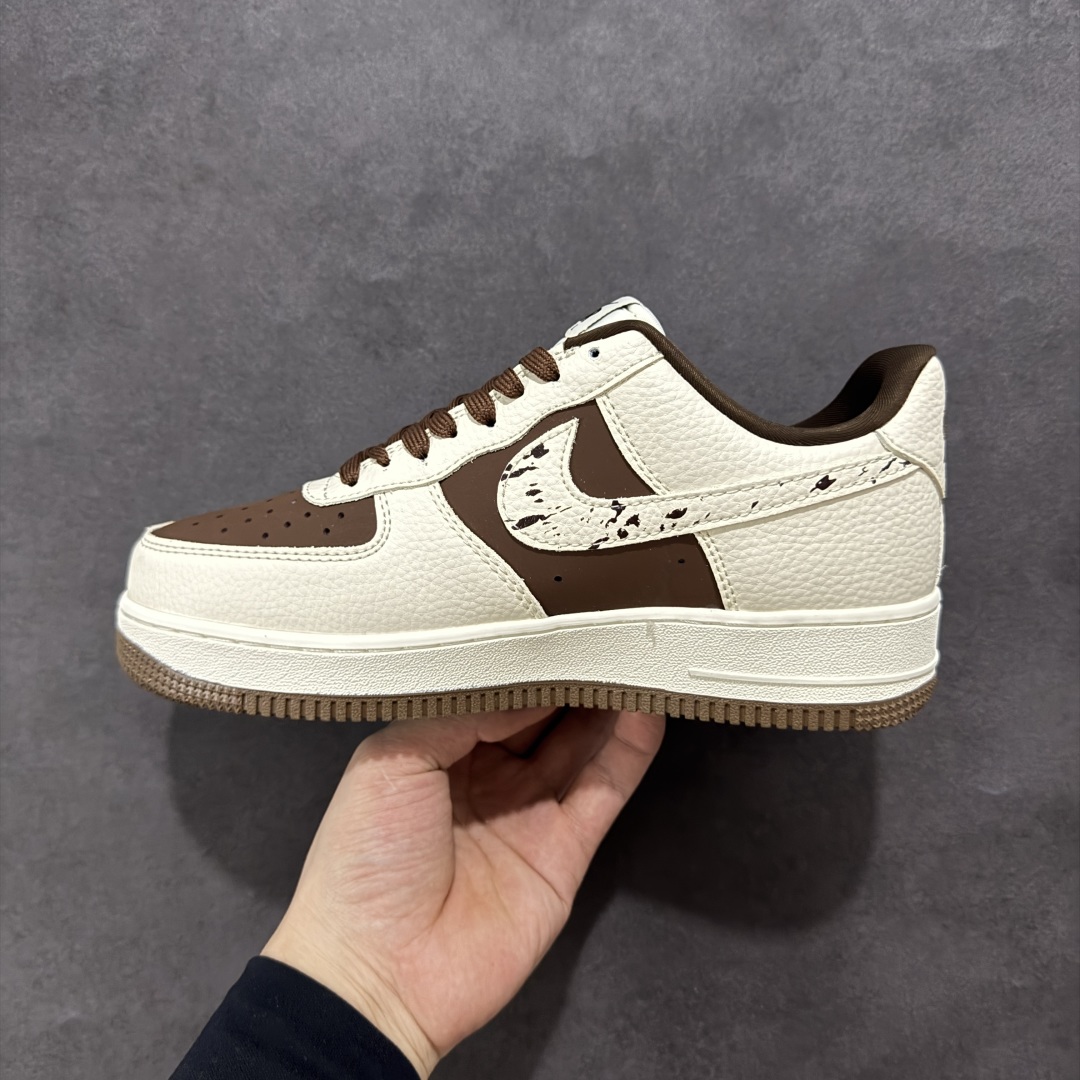 定制版海外限量发售NIke Air Force 1 '07 Low “Bape联名——米棕涂鸦勾”空军一号 DF0188-061