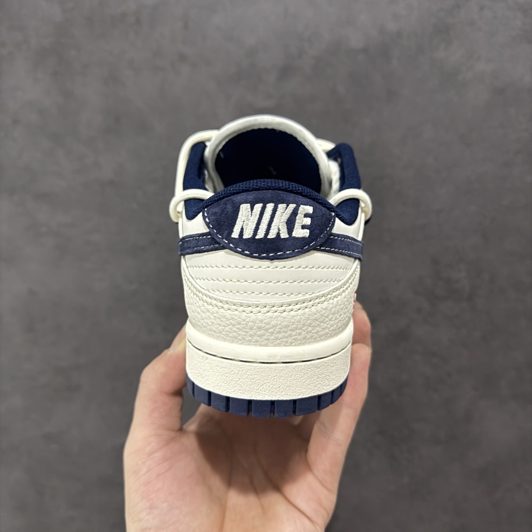 定制版Nike SB Dunk Low Sup系列 绑带米白藏蓝勾 周年高端定制 低帮休闲板鞋 YX5066-279