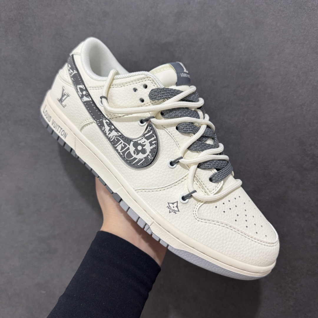 Nike SB Dunk Low“LV系列——绑带涂鸦灰勾” 周年高端定制 低帮休闲板鞋 DM6868-082