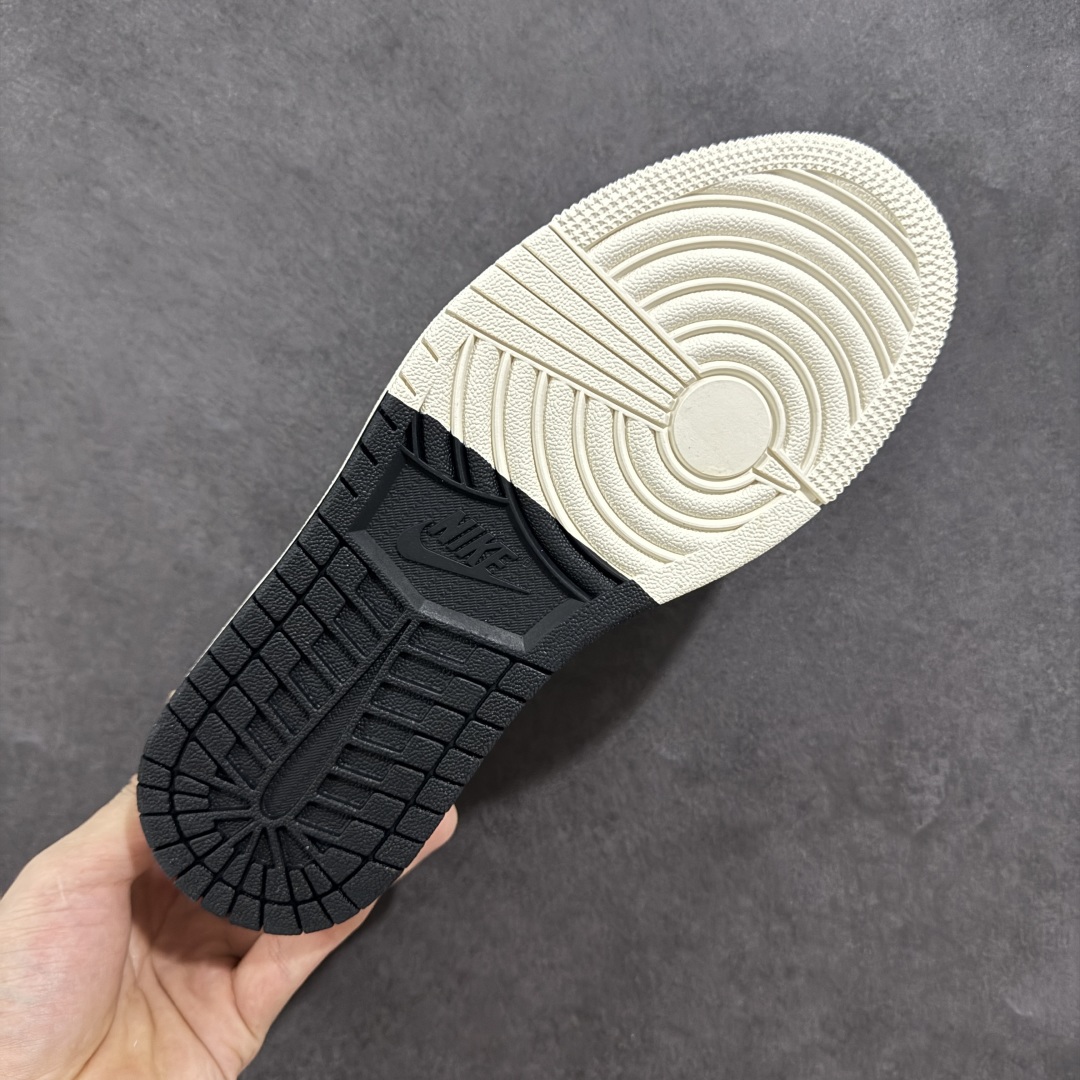 280 定制版Travis Scott x Fragment Design x Air Jordan 1 Low SP AJ1 北面联名 双拼黑勾 低帮文化休闲板鞋 YX5066-308
