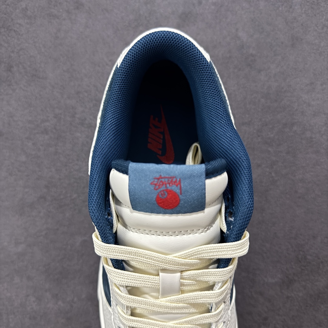 定制版Nk SB Dunk Low 斯图西联名---中八藏青米白 周年高端定制 低帮休闲板鞋 CY5979-106