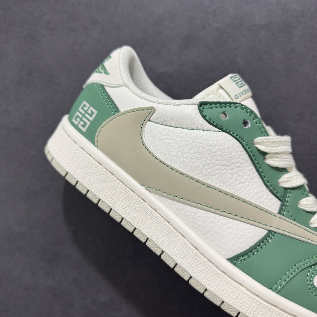  
【定制版】Air Jordan 1 Supreme*纪梵希联名,设计师DIY高端定制 高级绿搭配闪灰