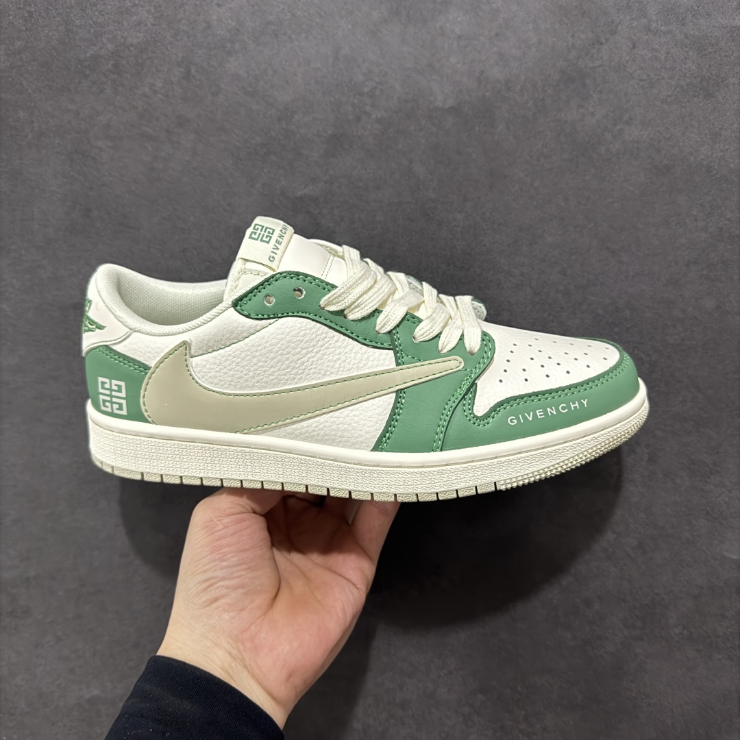 
【定制版】Air Jordan 1 Supreme*纪梵希联名,设计师DIY高端定制 高级绿搭配闪灰