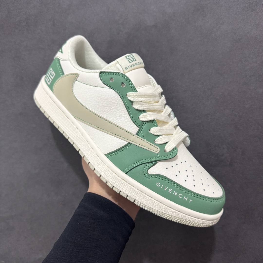  
【定制版】Air Jordan 1 Supreme*纪梵希联名,设计师DIY高端定制 高级绿搭配闪灰
