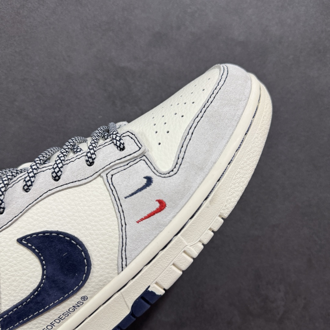  
【定制版】Nike SB Dunk Low 斯图西系列 贴布藏蓝勾 周年高端定制 低帮休闲板鞋 YX