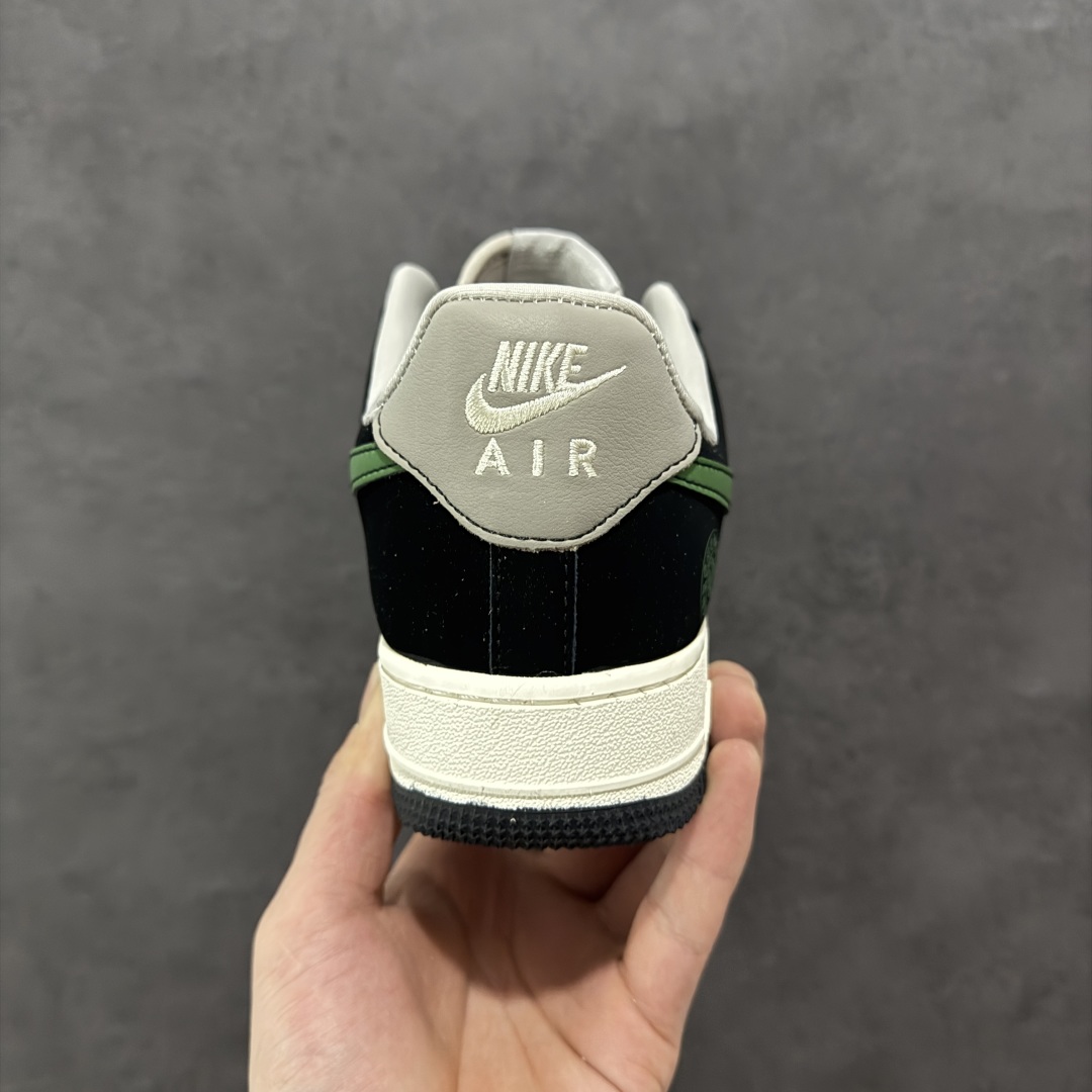  
【定制版】Nike Air Force 1'07 Low 克罗心联名 黑绿勾 空军一号低帮休闲板鞋 