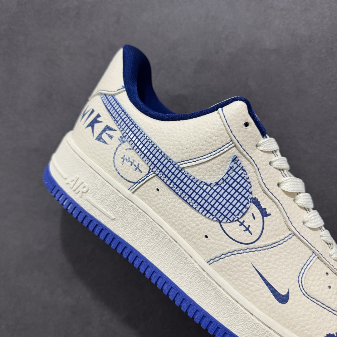  
【定制版】Nike Air Force 1'07 Low 耐克联名 蓝线鬼脸 空军一号低帮休闲板鞋 