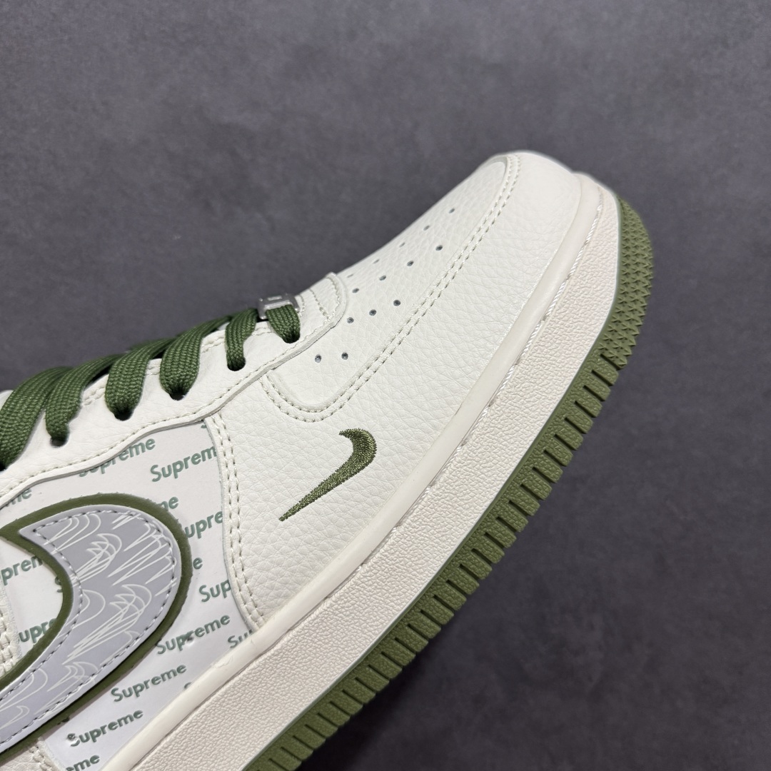 
【定制版】Nike Air Force 1'07 Low Supreme联名 军绿多重勾 空军一号低