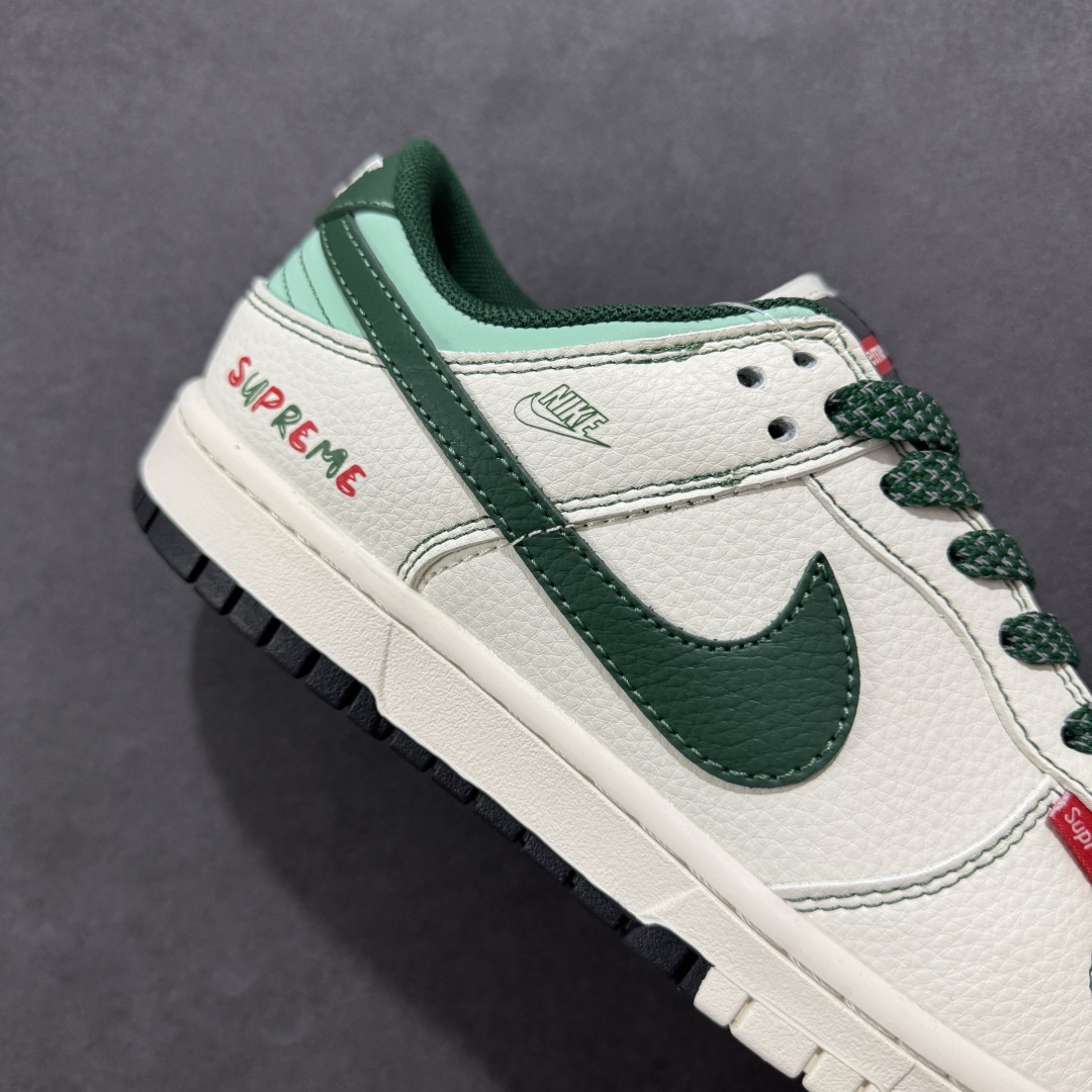  
【定制版】Nike SB Dunk Low Sup系列 米白绿勾 空军一号低帮休闲板鞋 FC1688