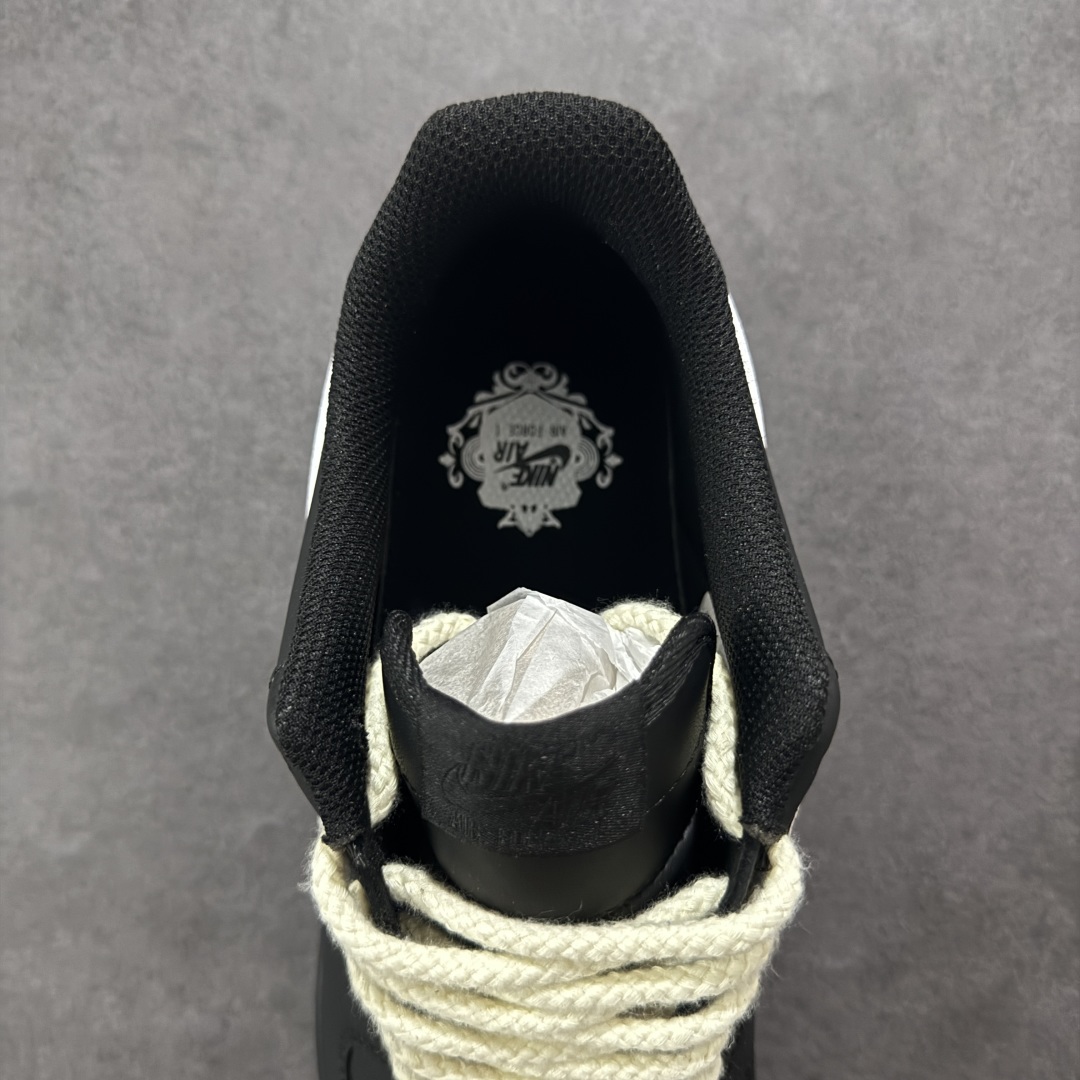 定制版Nike Air Force 1'07 Low 黑白麻绳 空军一号低帮休闲板鞋 ZH0316-073