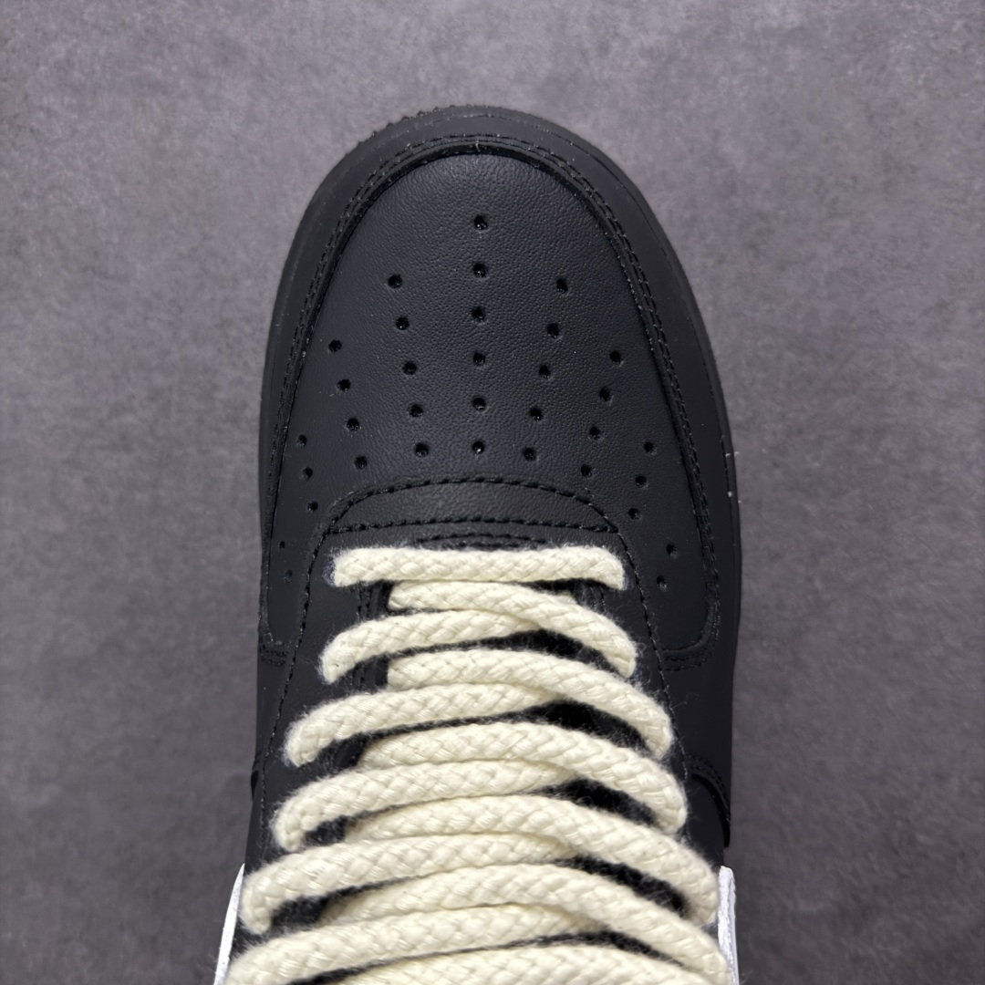 定制版Nike Air Force 1'07 Low 黑白麻绳 空军一号低帮休闲板鞋 ZH0316-073