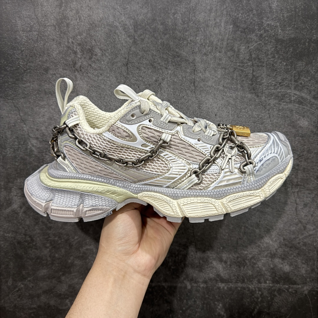 VG零售版BALENCIAGA 3XL Sneakers 巴黎世家十代网布系带低帮走秀复古老爹鞋