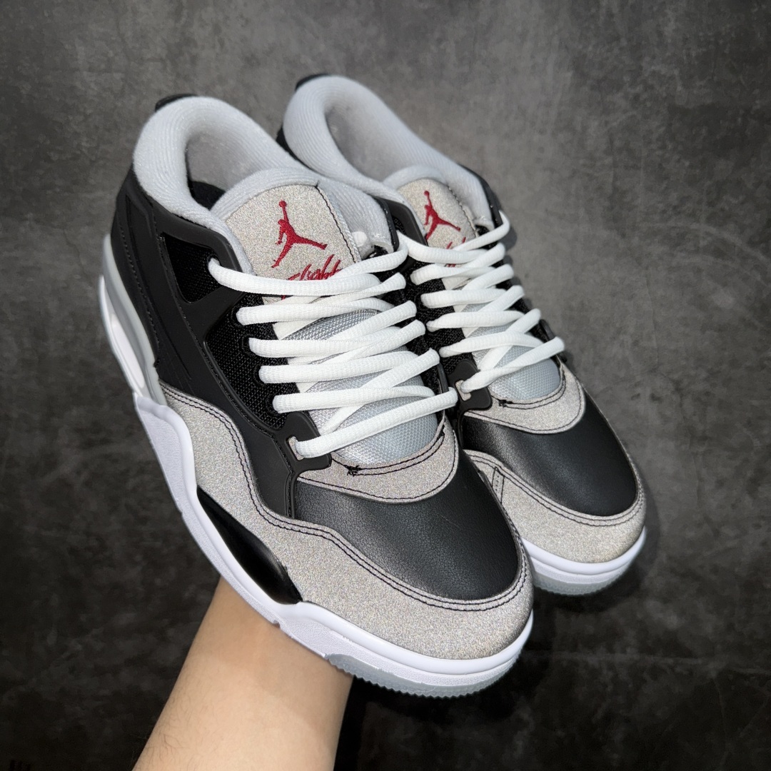 【纯原版】Air Jordan AJ4 RM 重置 重制版低帮复古篮球鞋 黑银反光HV5184-010