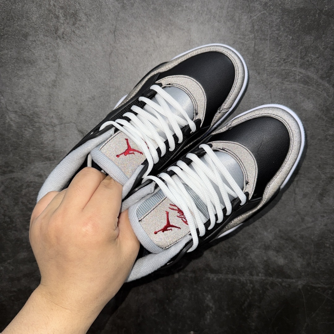 【纯原版】Air Jordan AJ4 RM 重置 重制版低帮复古篮球鞋 黑银反光HV5184-010