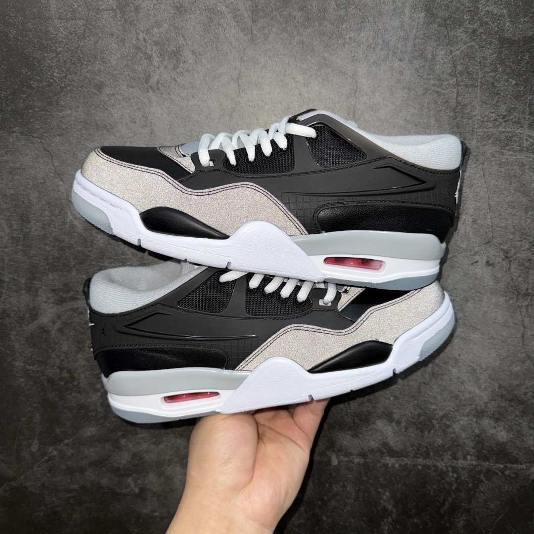 【纯原版】Air Jordan AJ4 RM 重置 重制版低帮复古篮球鞋 黑银反光HV5184-010