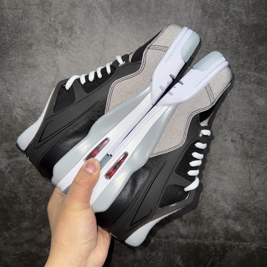 【纯原版】Air Jordan AJ4 RM 重置 重制版低帮复古篮球鞋 黑银反光HV5184-010