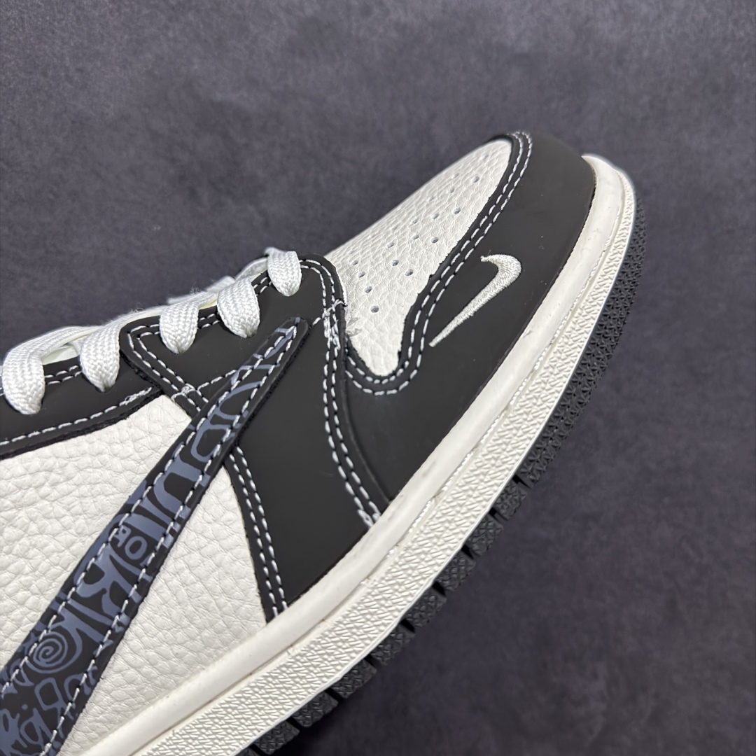 定制版Travis Scott x Fragment Design x Air Jordan 1 Low SP AJ1 迪奥联名 米灰字母勾 低帮文化休闲板鞋 XS2024-039