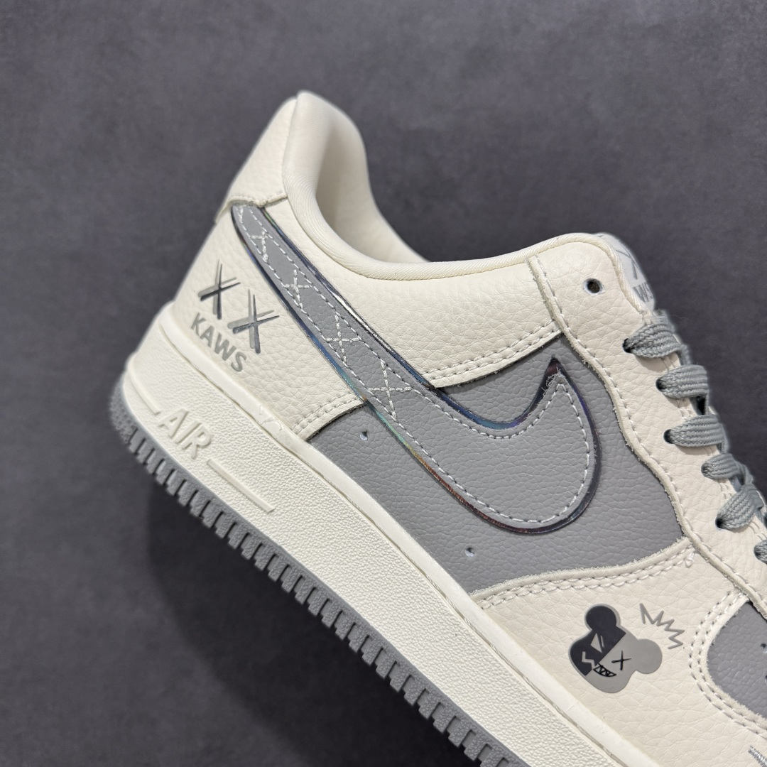 定制版Nike Air Force 1'07 Low Kaws联名 米灰暴力熊 空军一号低帮休闲板鞋 KK1988-078