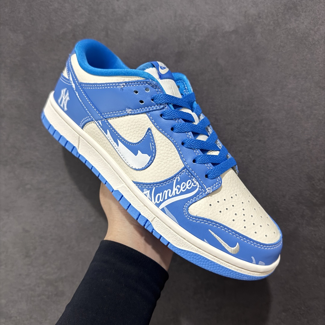  
【定制版】Nike SB Dunk Low MLB 蓝白蓝勾 周年高端定制 低帮休闲板鞋 KK133