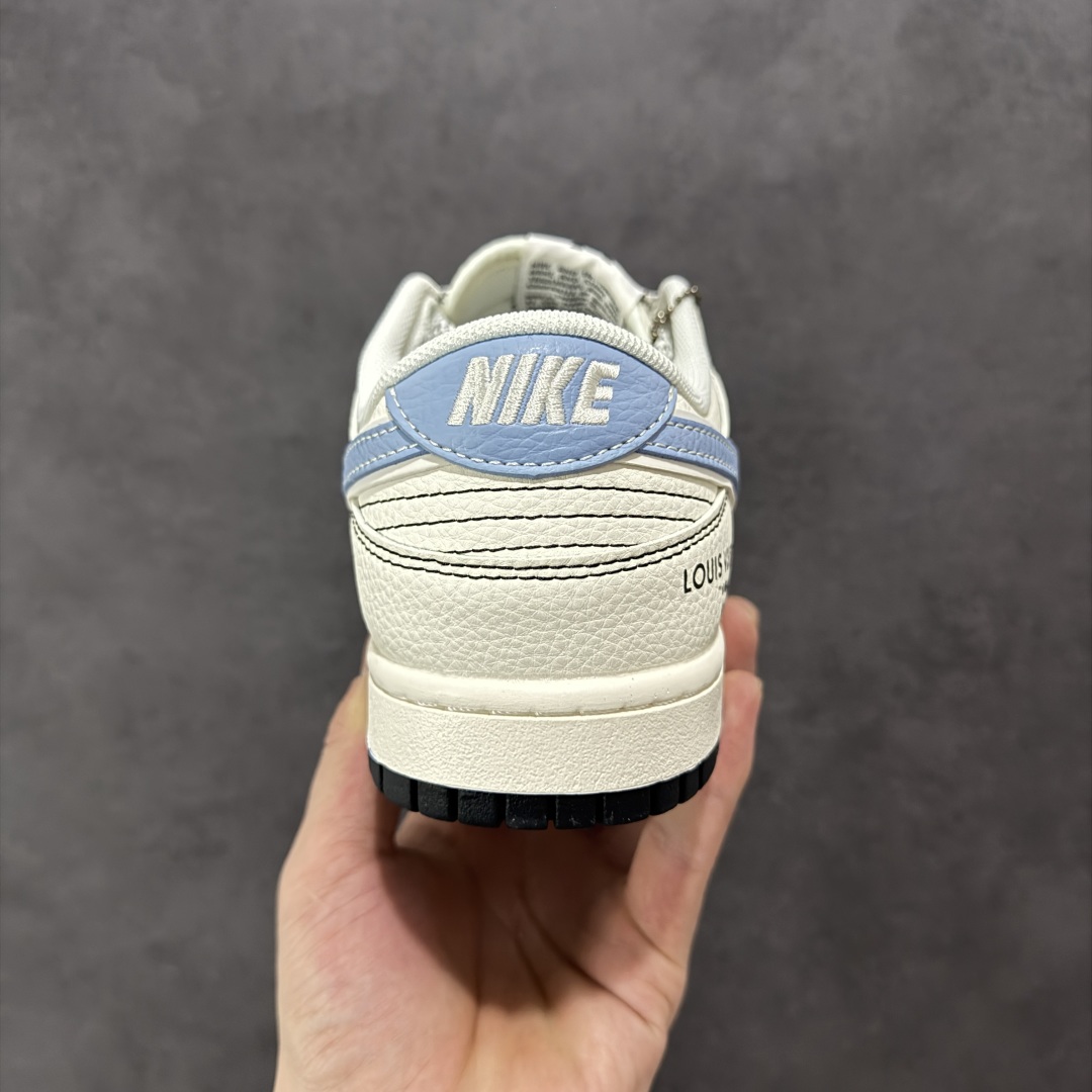 定制版Nike SB Dunk Low LV联名 黑线蓝勾 周年高端定制 低帮休闲板鞋 XX3168-143
