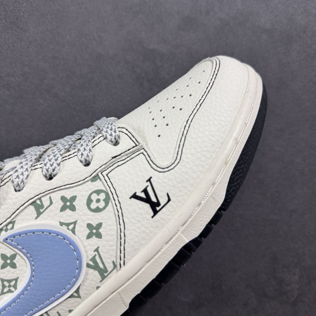 定制版Nike SB Dunk Low LV联名 黑线蓝勾 周年高端定制 低帮休闲板鞋 XX3168-143