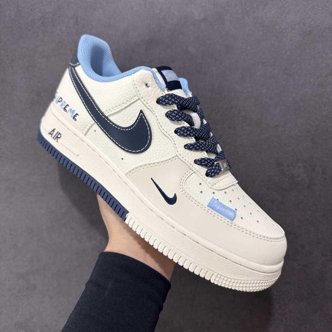 定制版海外限量发售NIke Air Force 1 '07 Low “Supreme联名——双拼蓝标”空军一号 低帮 运动鞋 休闲鞋 XS1958-565