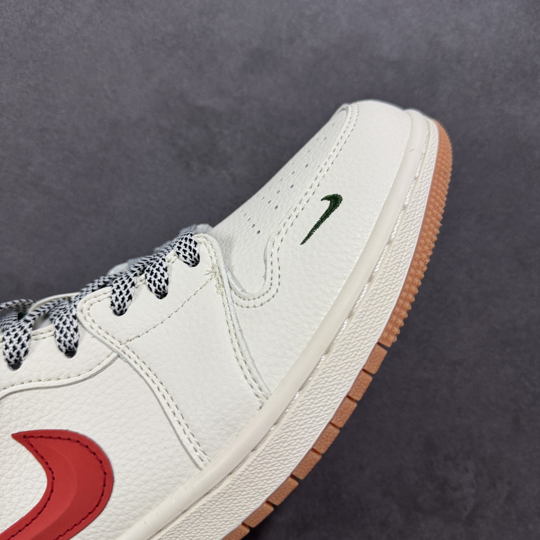  
【定制版】Air Jordan 1 Low AJ1 乔1 斯图西联名 米红立体勾 高端定制 低帮复古
