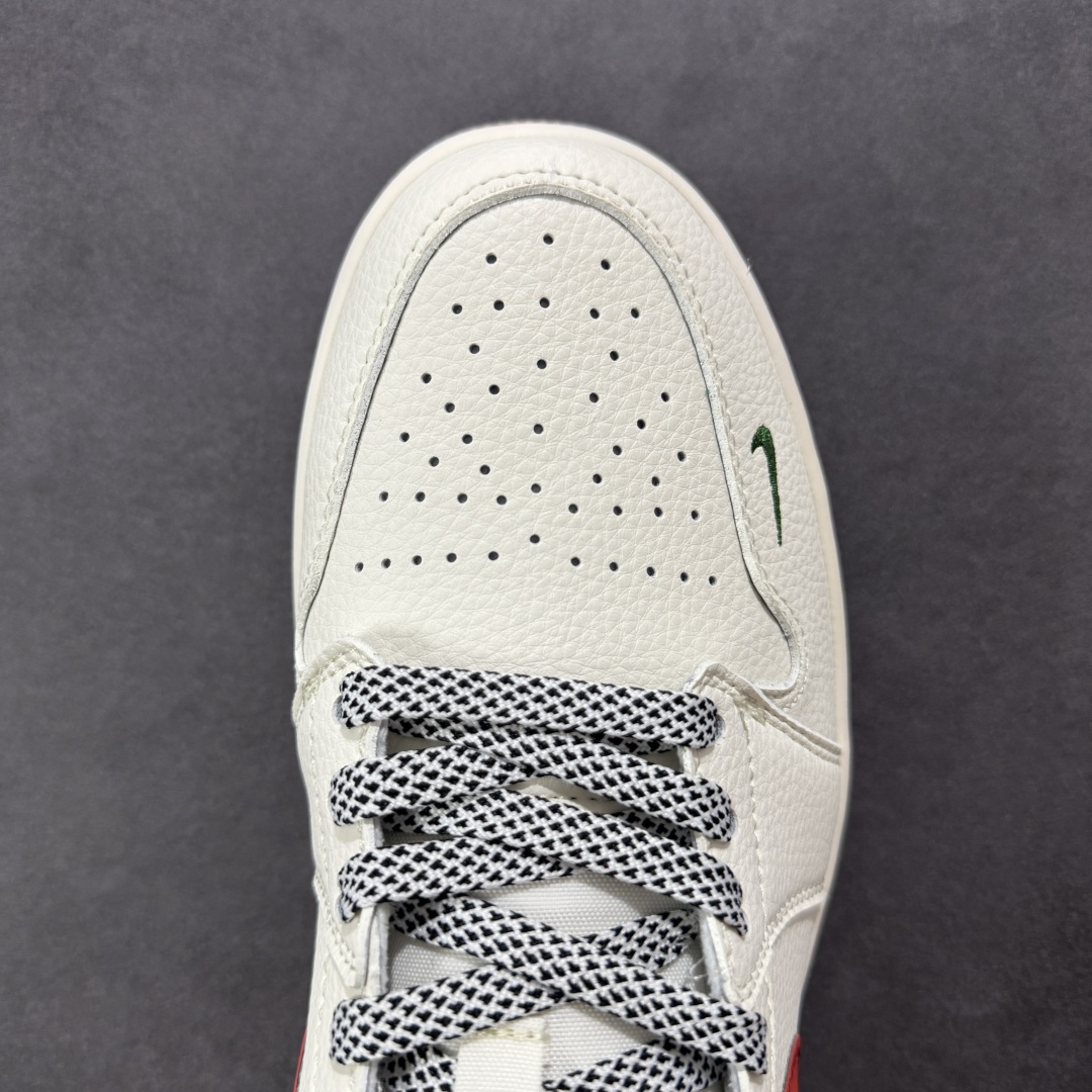  
【定制版】Air Jordan 1 Low AJ1 乔1 斯图西联名 米红立体勾 高端定制 低帮复古