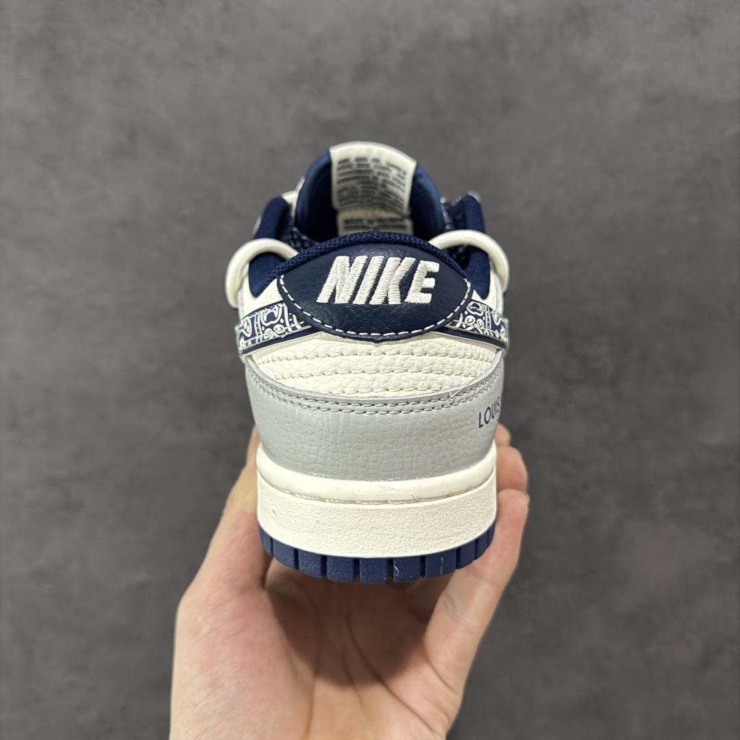  
【定制版】Nike SB Dunk Low LV系列 绑带涂鸦白蓝勾 周年高端定制 低帮休闲板鞋 D