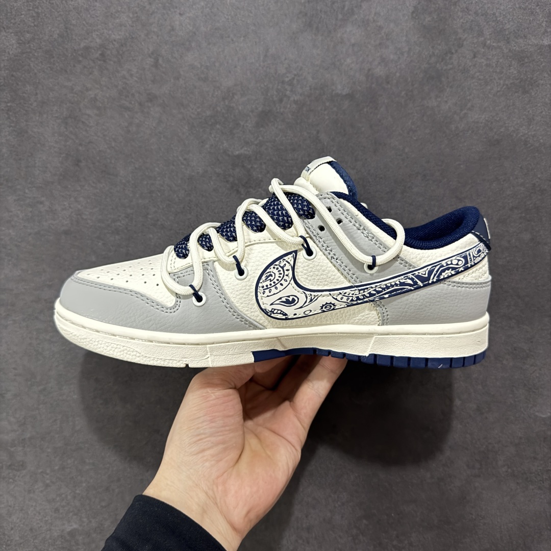  
【定制版】Nike SB Dunk Low LV系列 绑带涂鸦白蓝勾 周年高端定制 低帮休闲板鞋 D