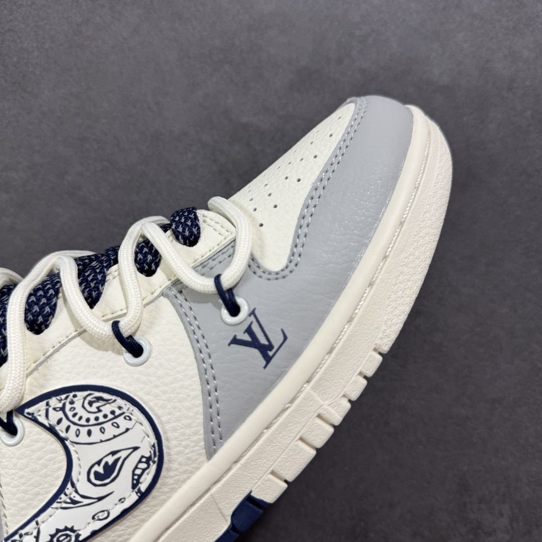  
【定制版】Nike SB Dunk Low LV系列 绑带涂鸦白蓝勾 周年高端定制 低帮休闲板鞋 D