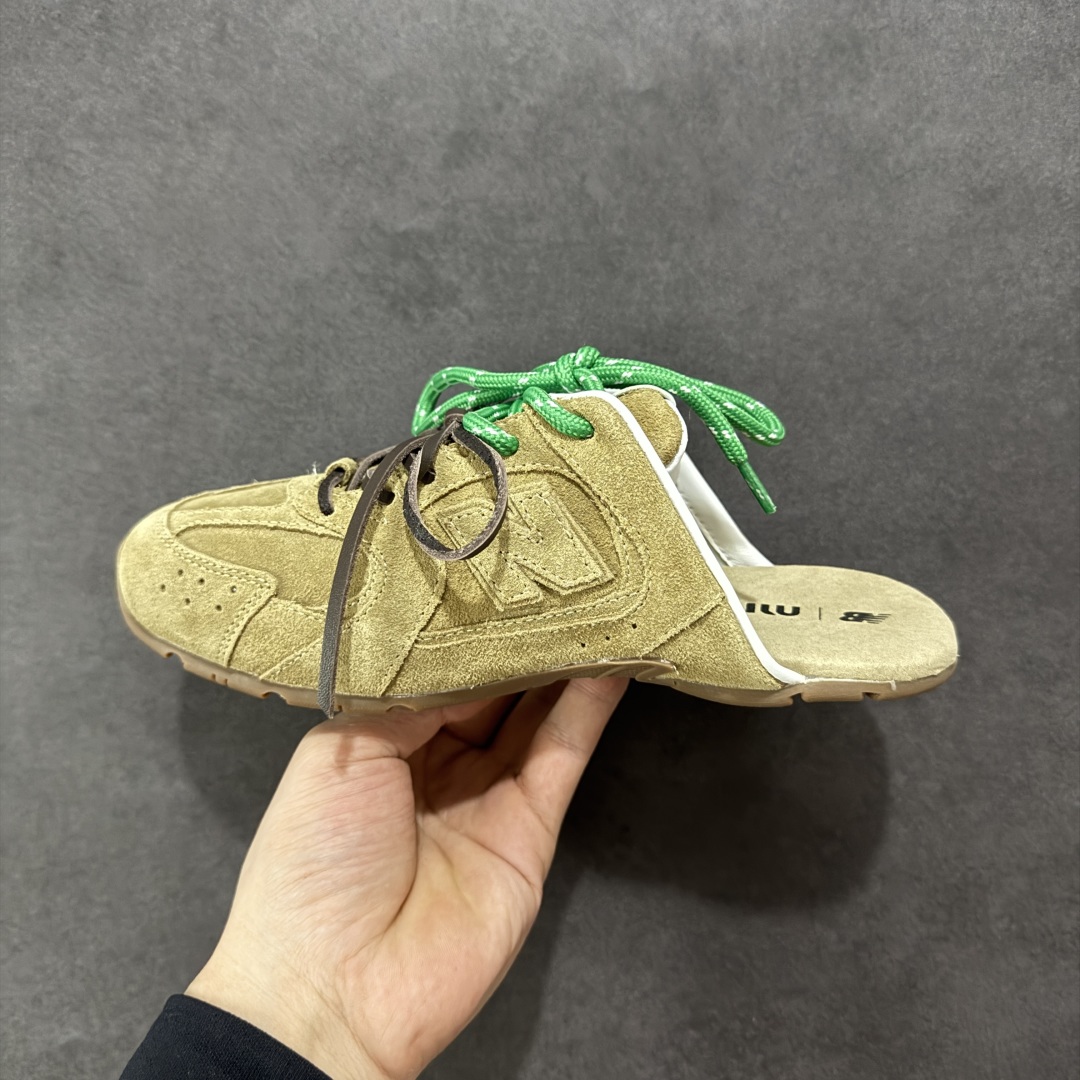 300 【广东纯原版本】MiuMiu x NB联名款新色上新 美拉德配色半拖德训鞋运动鞋