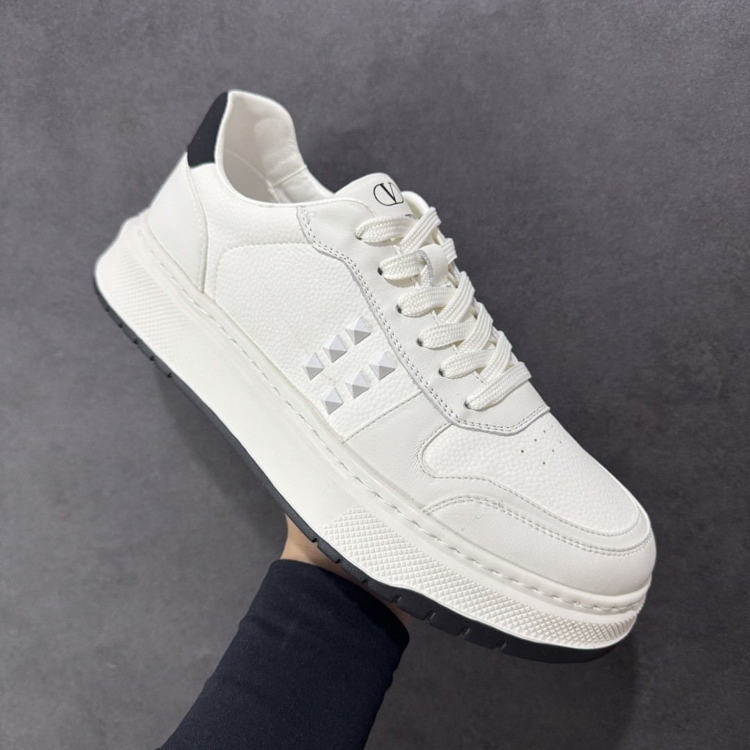 【广东纯原版本】Valentino 华伦天奴 Rockstud untitled 厚底休闲铆钉小白鞋