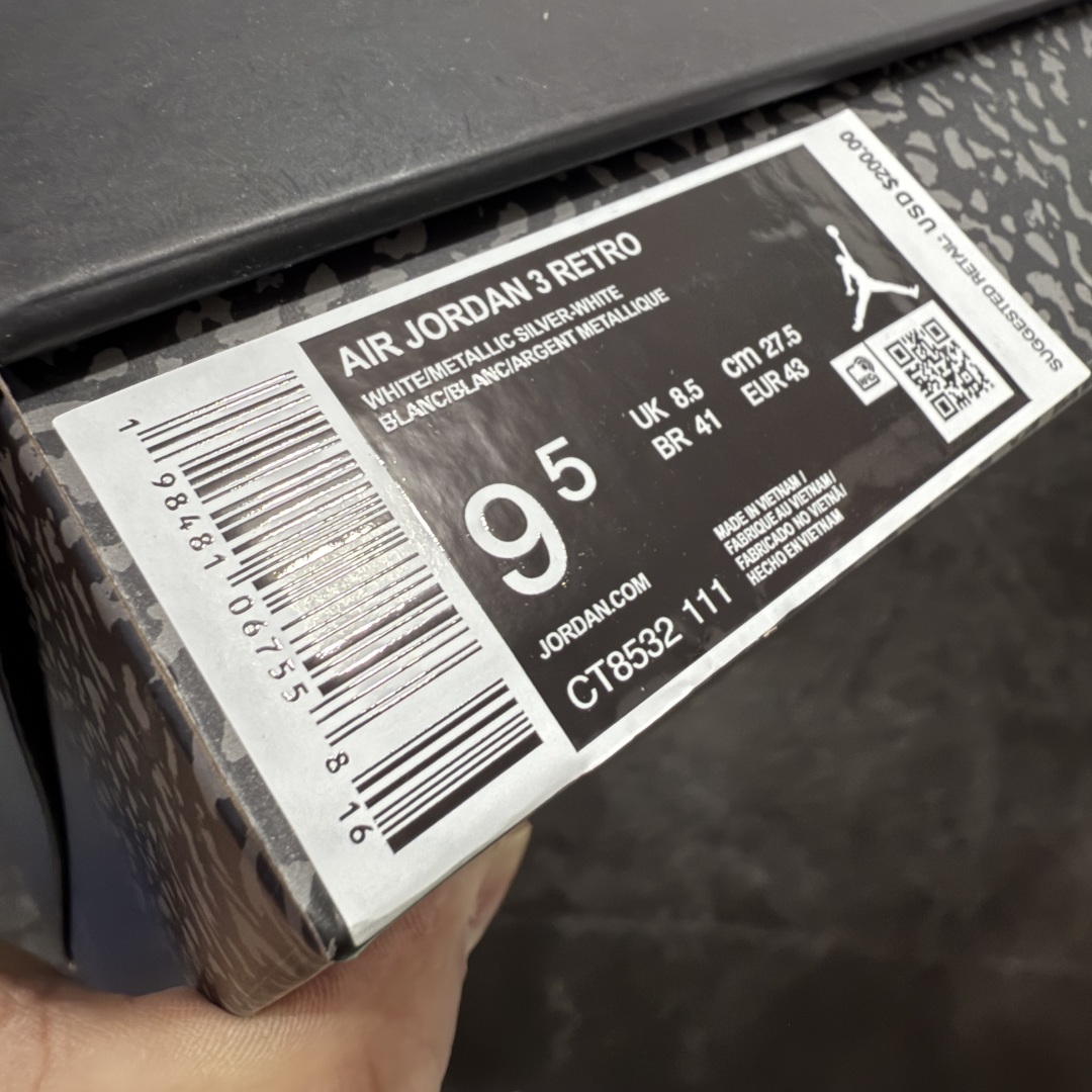  
【原厂版】Air Jordan 3 Retro Pure Money AJ3 乔3复刻白猫 CT85
