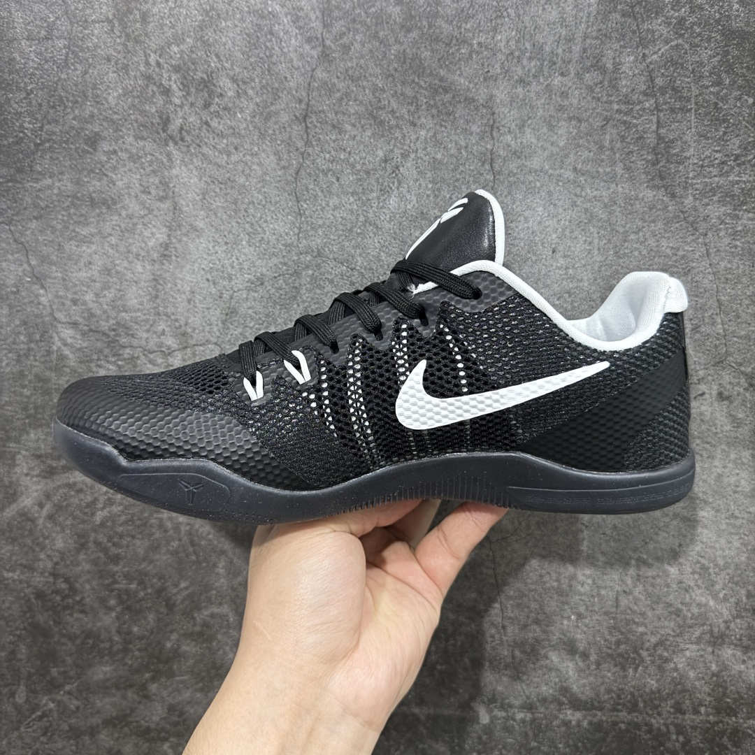 图片[2]-【MX纯原】Nike Kobe 11 Elite Low XDR Team Bank Black 科比 实战舒适 防滑轻便 低帮 篮球鞋 黑白 专业篮球鞋纯原大厂出品 真实战篮球鞋 1：1原鞋配置 标准气垫厚度 加强耐磨大底 鞋垫前后置zoom气垫 完美鞋型 更好保护您的双足 货号：856485-001 尺码：39-48.5-选品中心