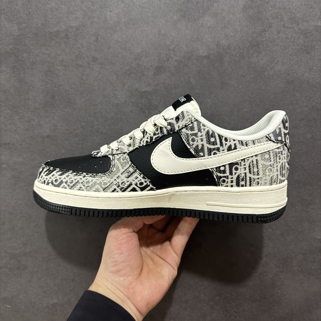  
【定制版】海外限量发售！公司级NIke Air Force 1 '07 Low “迪奥联名——花纹黑