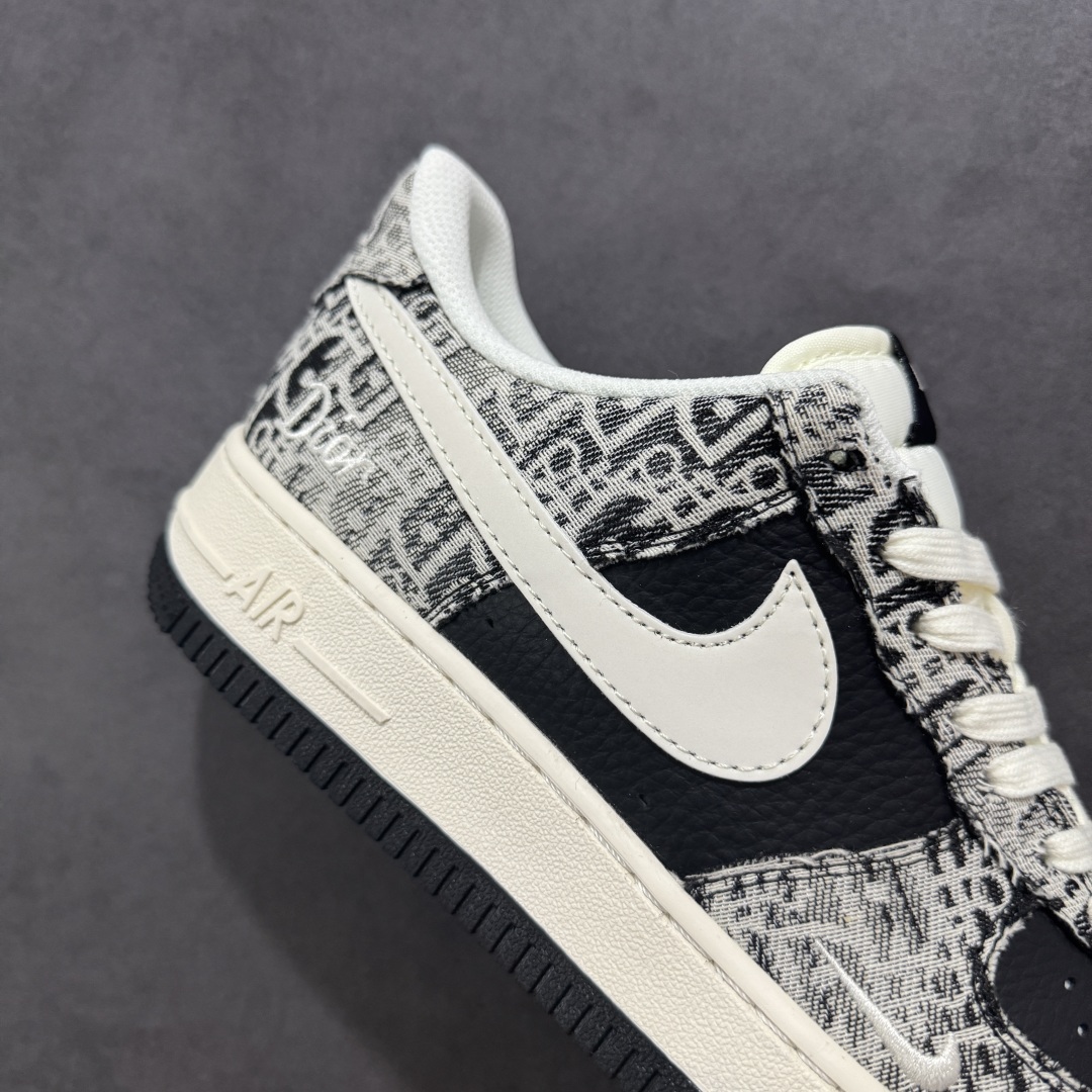  
【定制版】海外限量发售！公司级NIke Air Force 1 '07 Low “迪奥联名——花纹黑