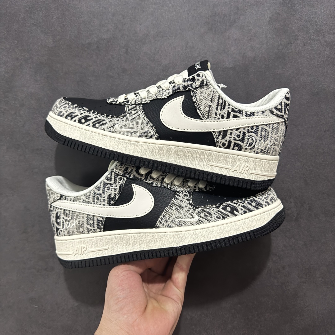  
【定制版】海外限量发售！公司级NIke Air Force 1 '07 Low “迪奥联名——花纹黑