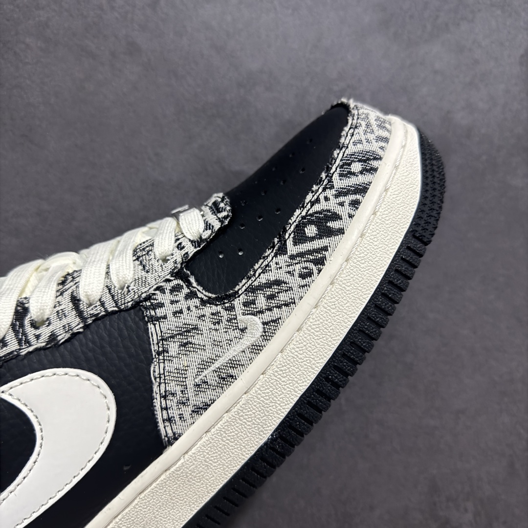  
【定制版】海外限量发售！公司级NIke Air Force 1 '07 Low “迪奥联名——花纹黑